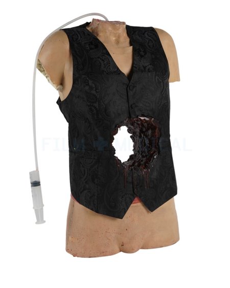 Blood Splatter Torso With Wound 